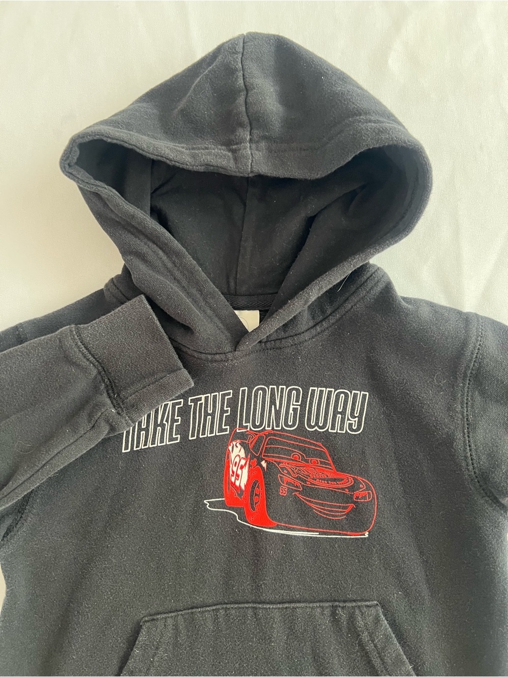 Disney Cars Black Hoodie with Lightning McQueen Red Graphic